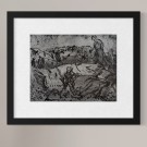 E. Munch - Kone og barn i landskap thumbnail