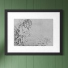 E. Munch - Pike som sitter på marken thumbnail