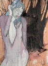 Vegard Blomberg - Maleri - Anaïs in black dress  thumbnail