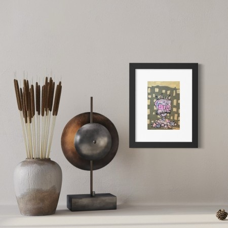 Stian Borgen - Innrammet liten tegning - original 6