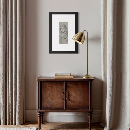 E. Munch - Naken pike med utslått hår