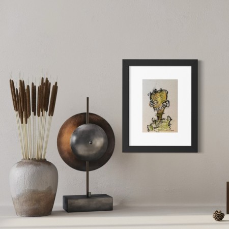 Stian Borgen - Innrammet liten tegning - original 7