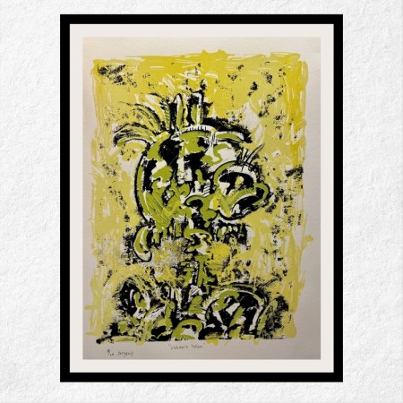 Stian Borgen - serigrafi - Clockwork yellow